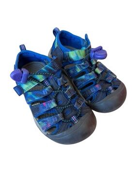 Keen Newport H2 Water Hiking Sandals Blue Tie Dye Toddlers Size 11 Boys Girls